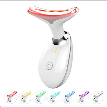 Wavy Chic Microcurrent Facial Sculpting Massager - 7 Color Skin Firming Device for Radiant Face & Neck